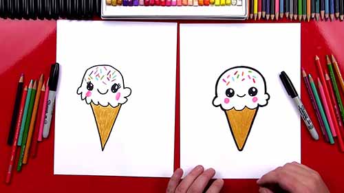 如何画一个可爱的冰淇淋
