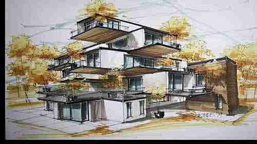 建筑素描-房子10
